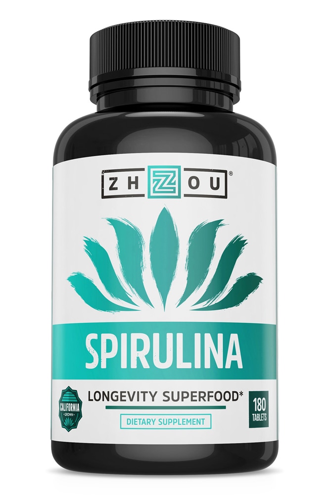 Spirulina -- 180 Tablets (Таблетки) Zhou