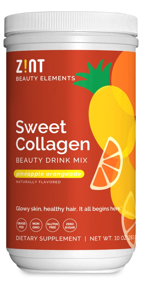 Zint Sweet Collagen Peptides Powder Ананасовый апельсин — 10 унций Zint