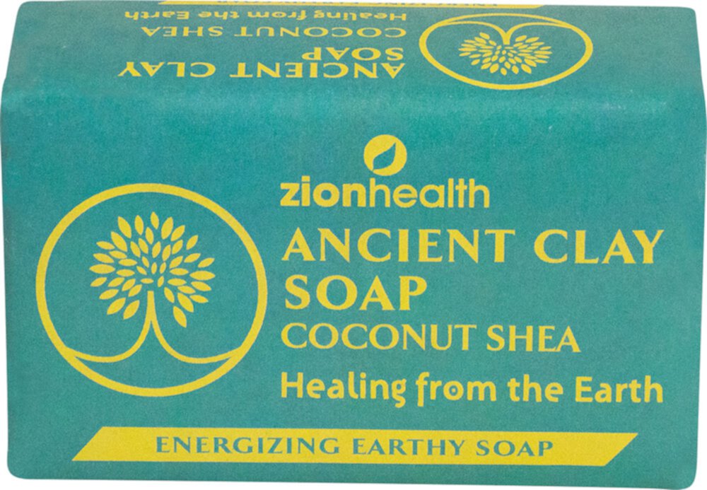 Натуральное мыло Zion Health Ancient Clay с кокосовым маслом и маслом ши, 6 унций Zion Health