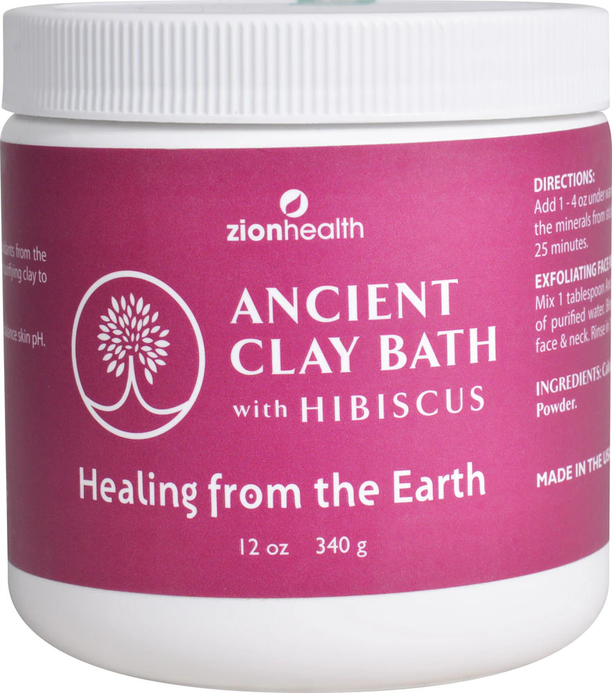 Zion Health Древняя глиняная ванна с гибискусом - 12 унций Zion Health
