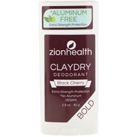 Zion Health Claydry Дезодорант без алюминия Черная вишня - 2,5 унции Zion Health