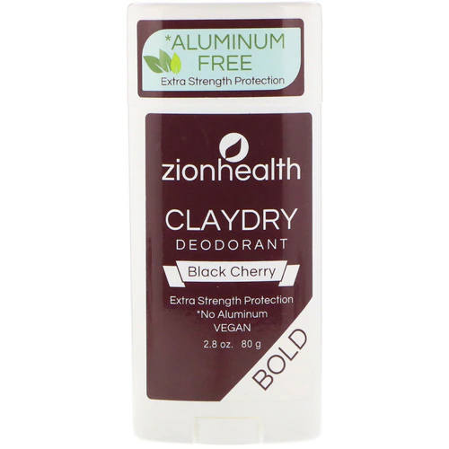 Clay Dry Deodorant Aluminum Free Bold - Black Cherry -- 2.5 oz Zion Health