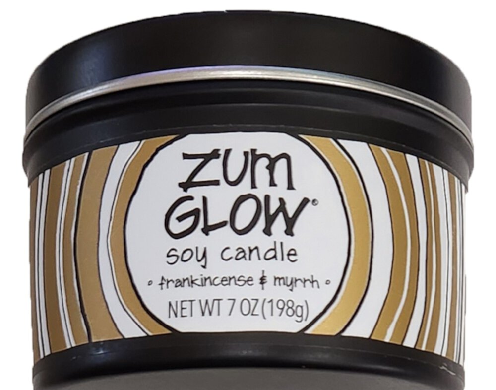 Zum Glow® Soy Candle с ладаном и миррой - 7 унций ZUM