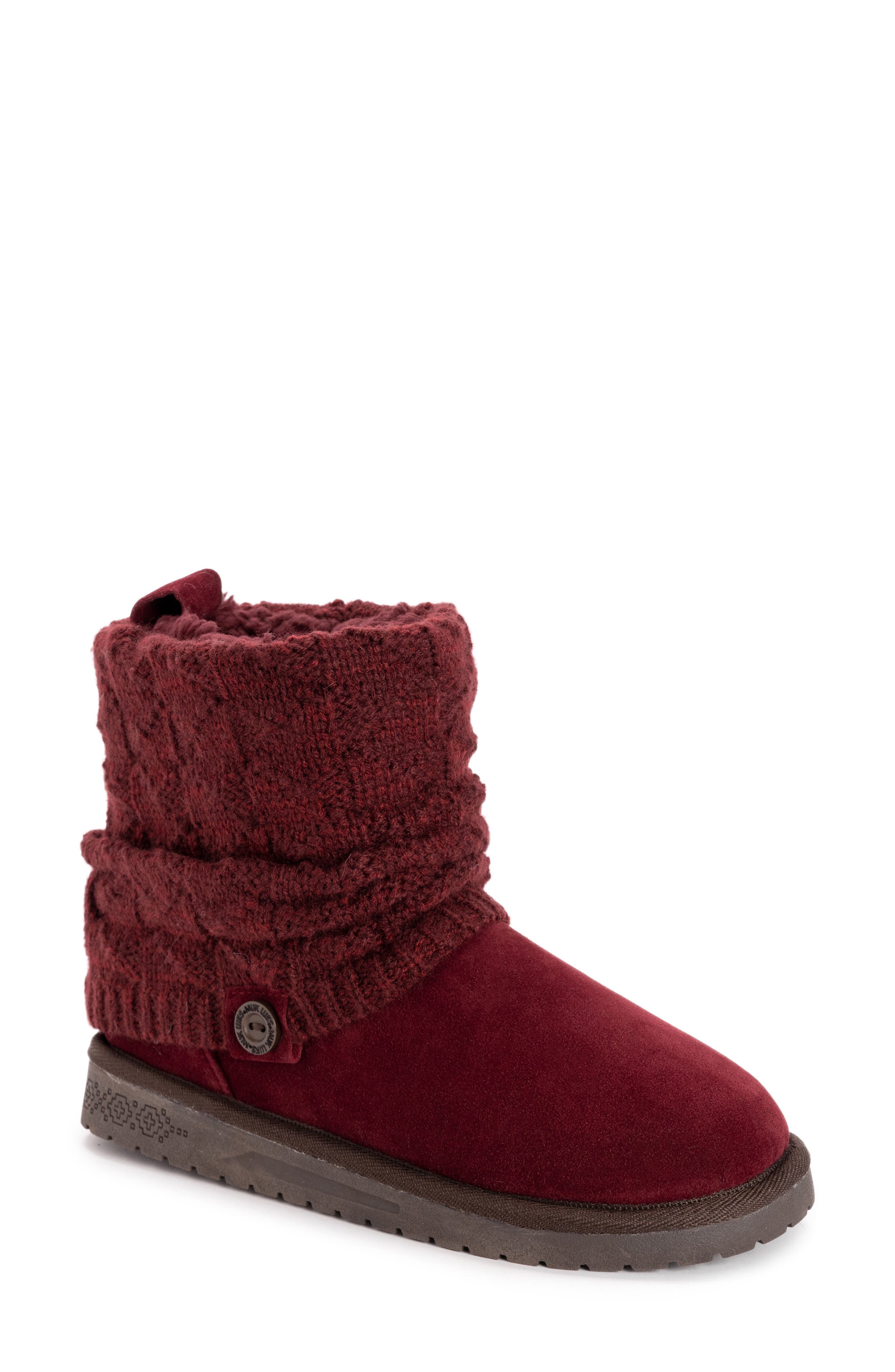 Faux Shearling Lined Cable Knit Shaft Boot MUK LUKS ESSENTIALS