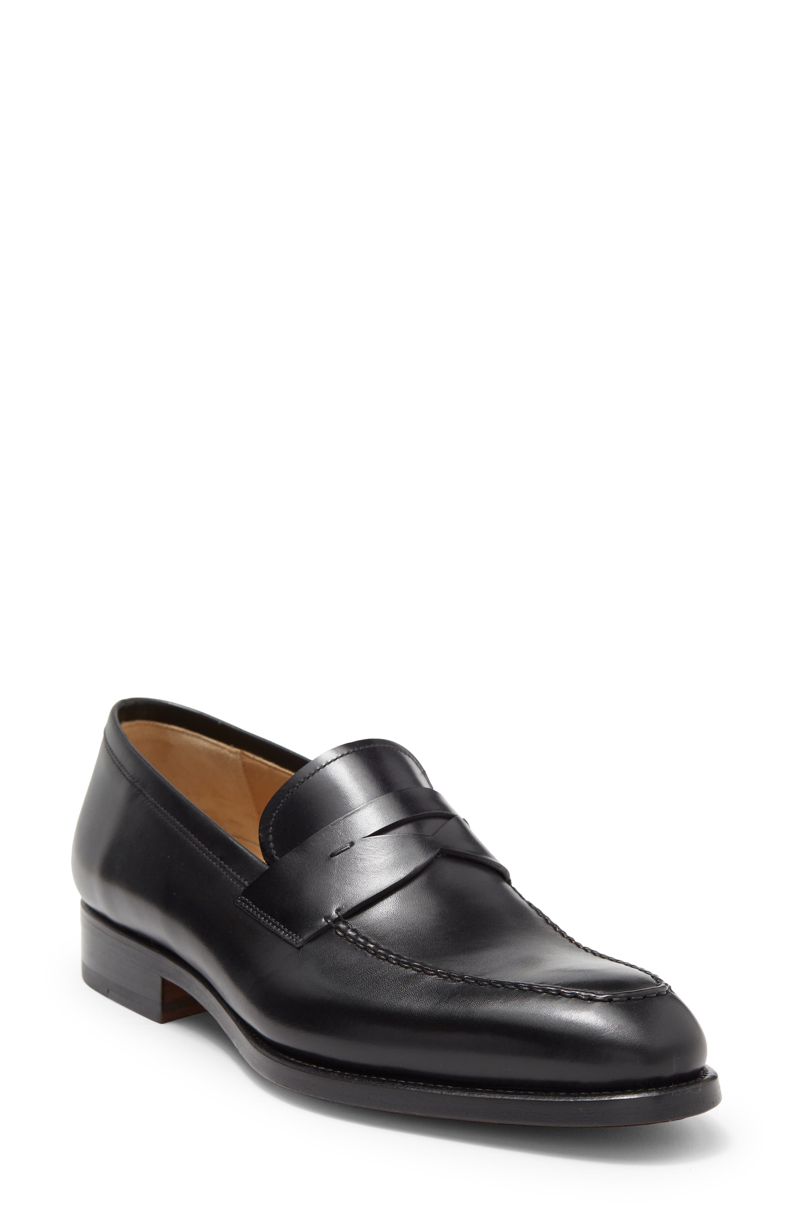 Leather Penny Loafer Magnanni