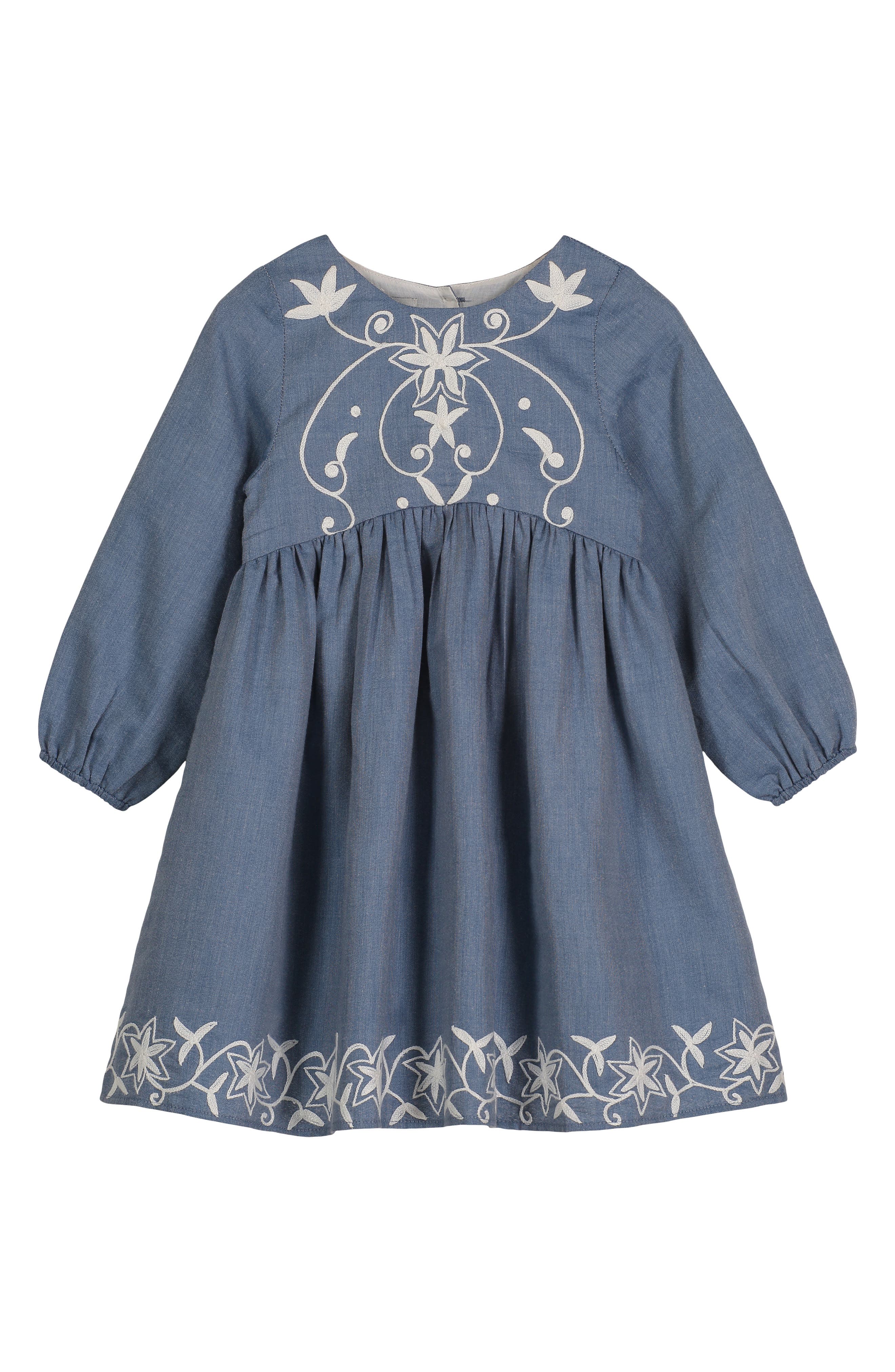 Embroidered Chambray A-Line Dress Pippa & Julie