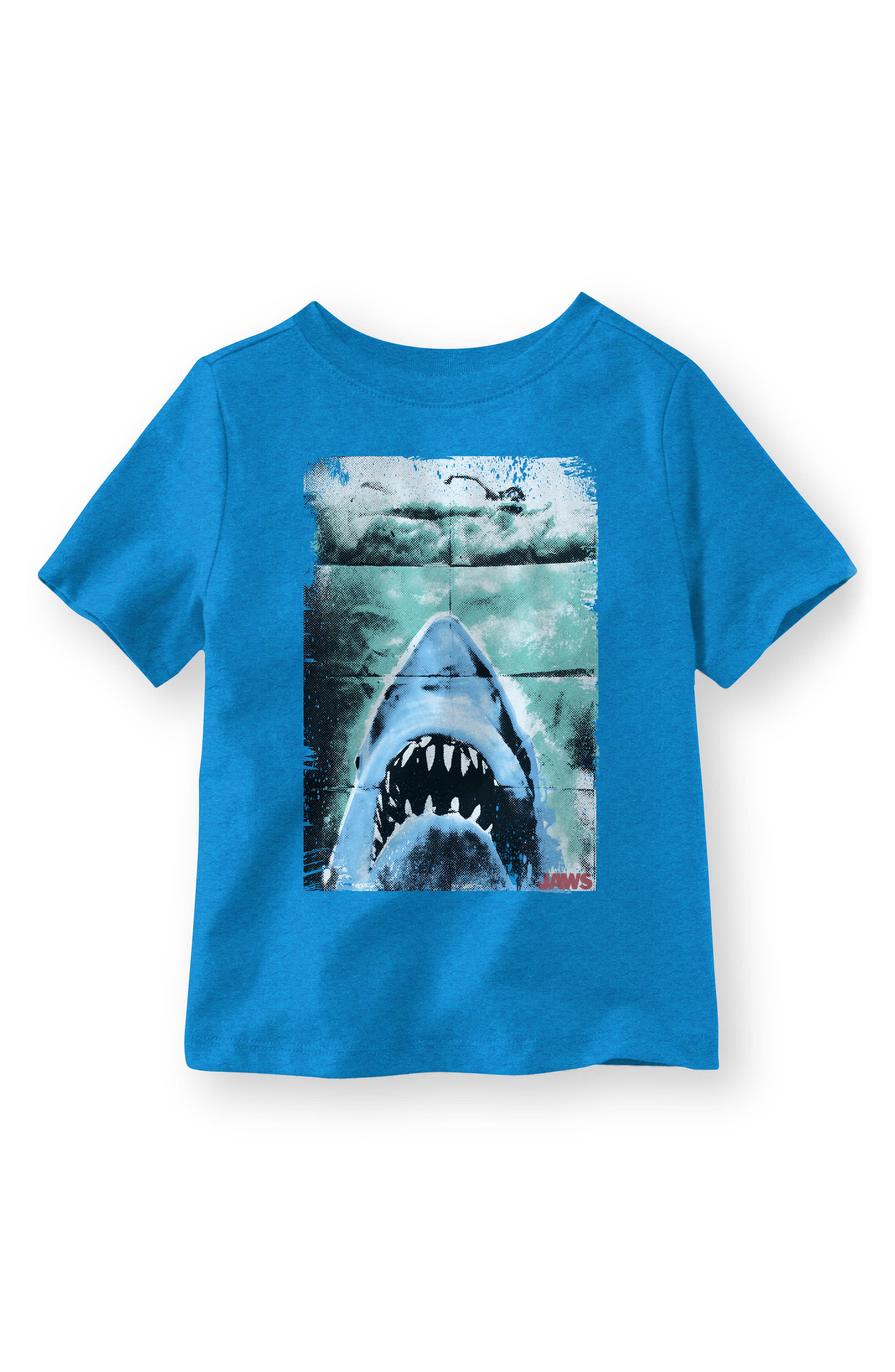 Хлопковая футболка с рисунком Jaws в стиле гранж JEM