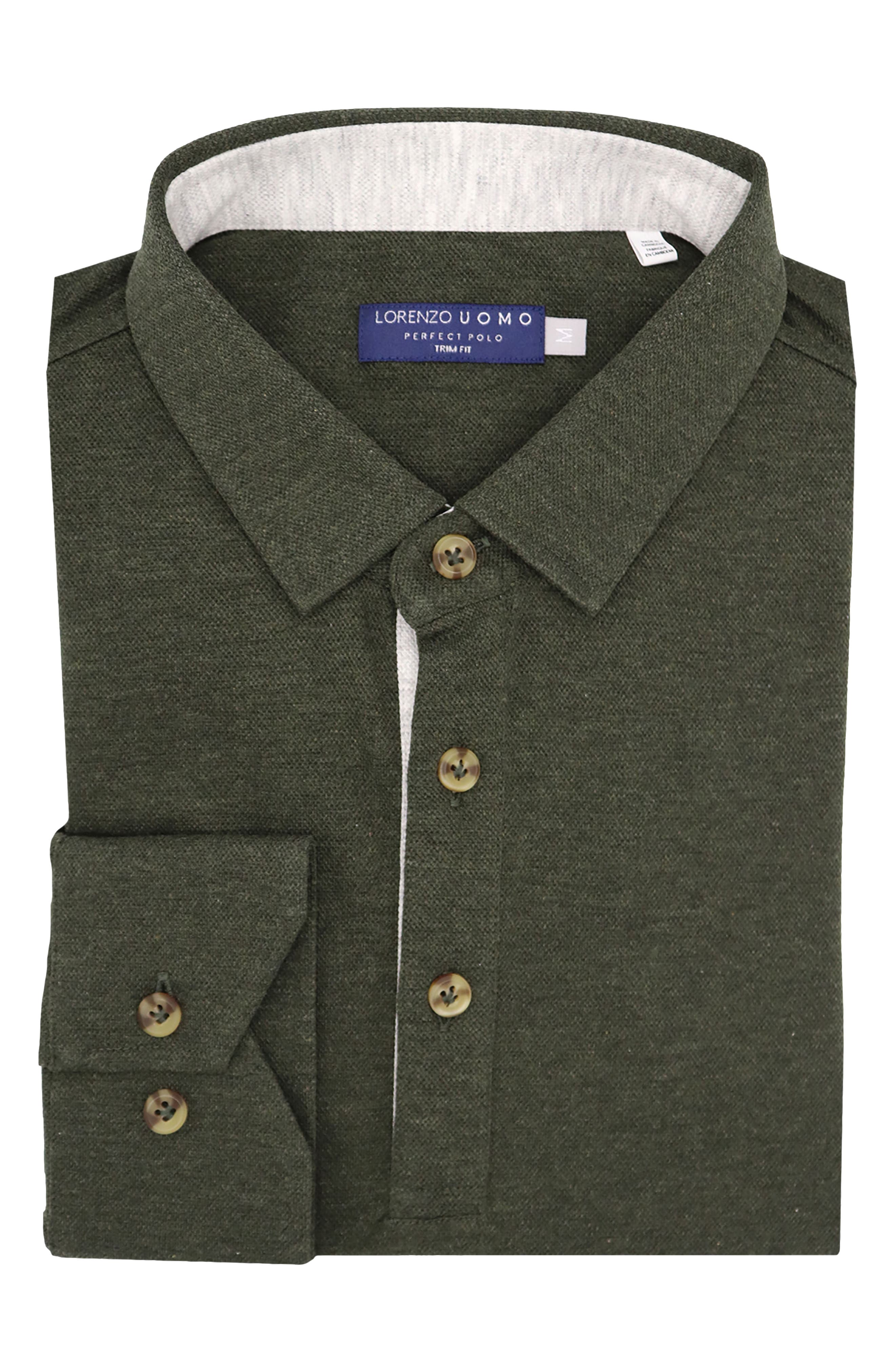 Long Sleeve Button-Up Polo Lorenzo Uomo