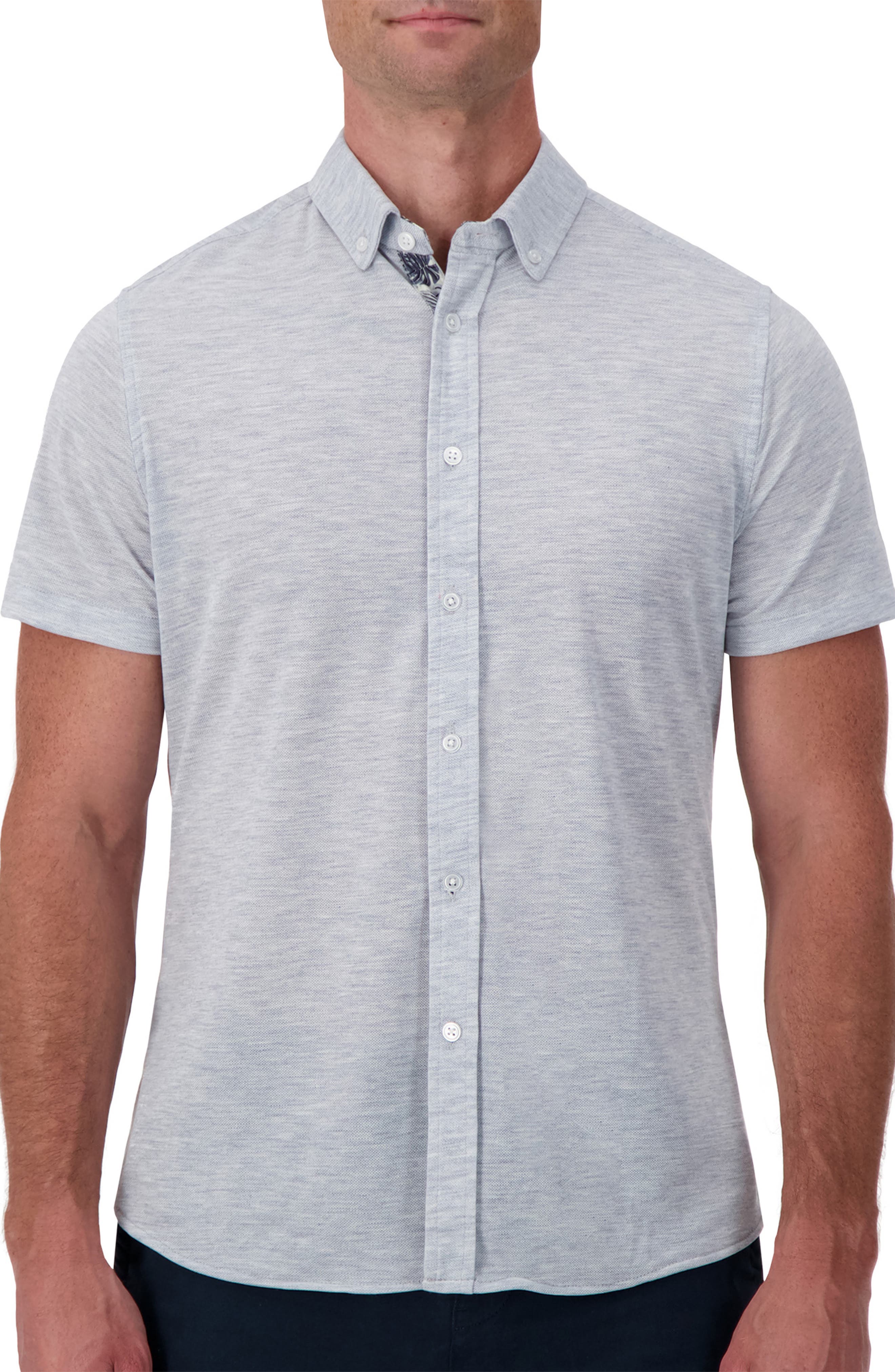 Рубашка Trav с короткими рукавами и скрытой пуговицей Report Collection