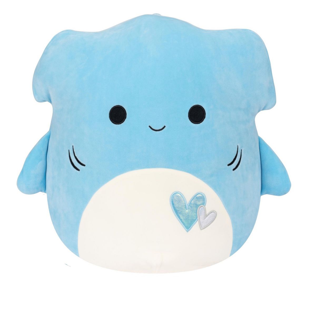 Squishmallows Nitro Blue Hammerhead с сердечками 16-дюймовый большой плюшевый Squishmallow