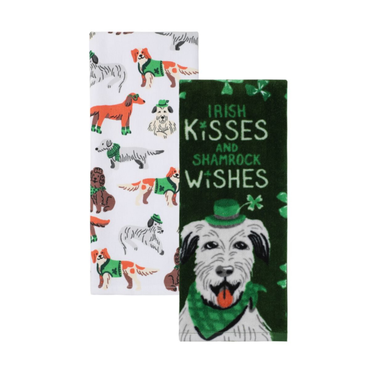 Celebrate Together™ День Святого Патрика Irish Kisses Кухонные полотенца для собак, 2 шт. Celebrate Together