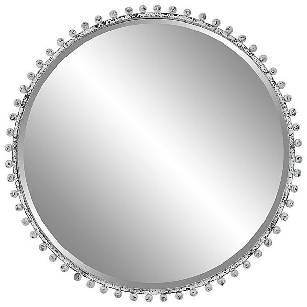 Uttermost Beaded Round Wall Mirror Uttermost