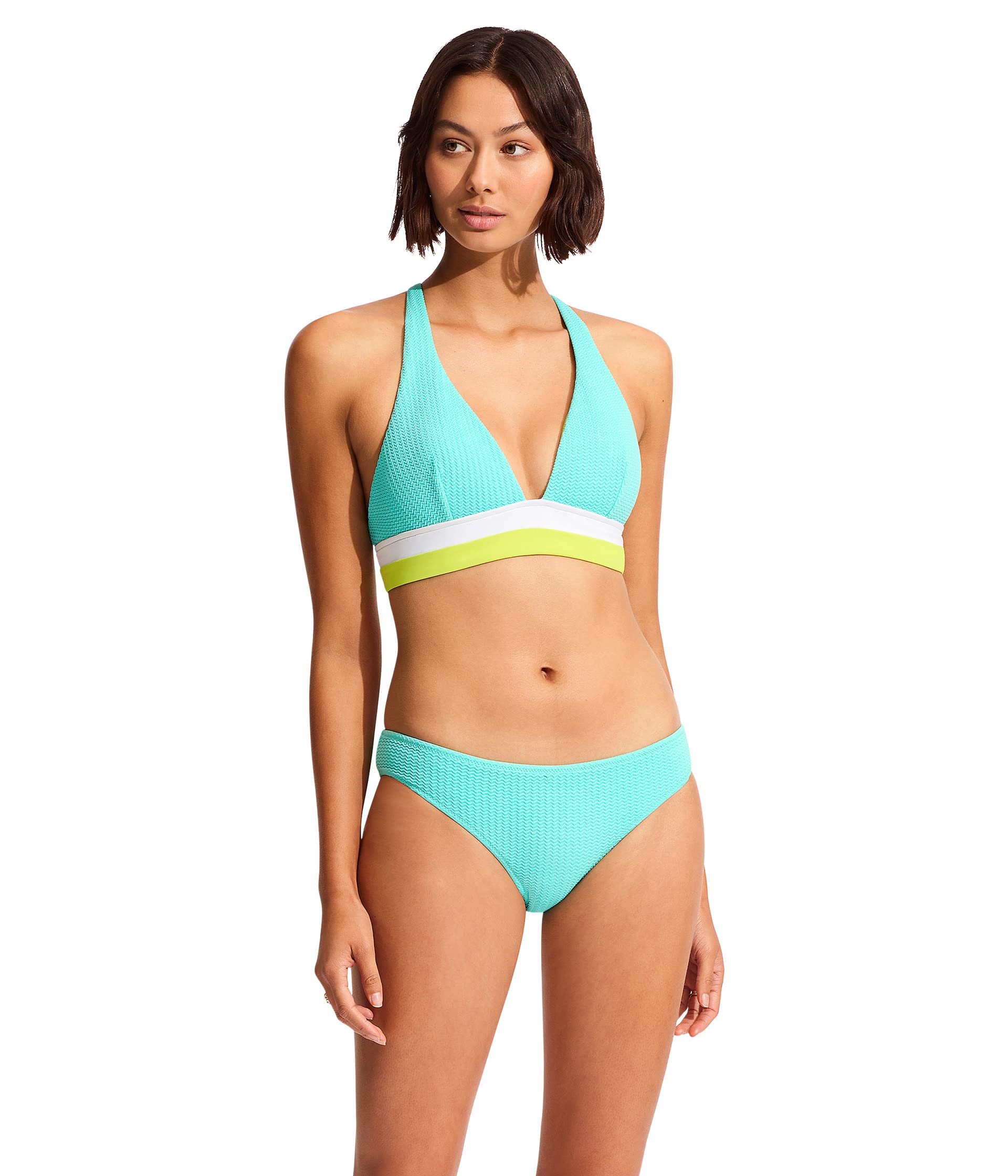 Женский Топ для плавания Seafolly Slice Of Splice Spliced Longline Tri Seafolly