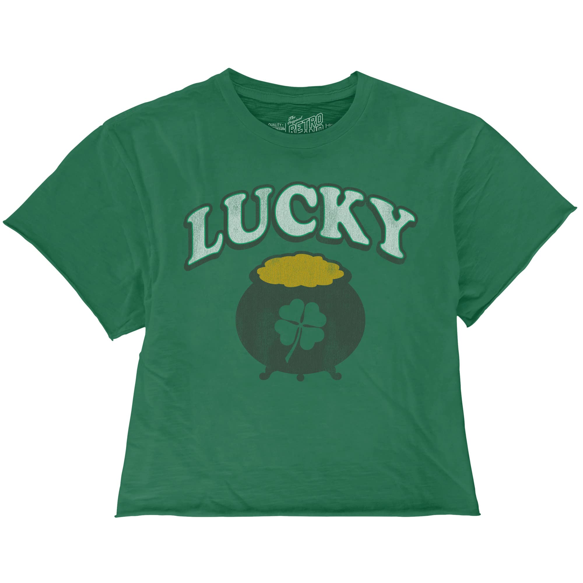Slub Lucky Pot Of Gold, Слегка укороченная футболка ко Дню Святого Патрика (Big Kids) The Original Retro Brand Kids