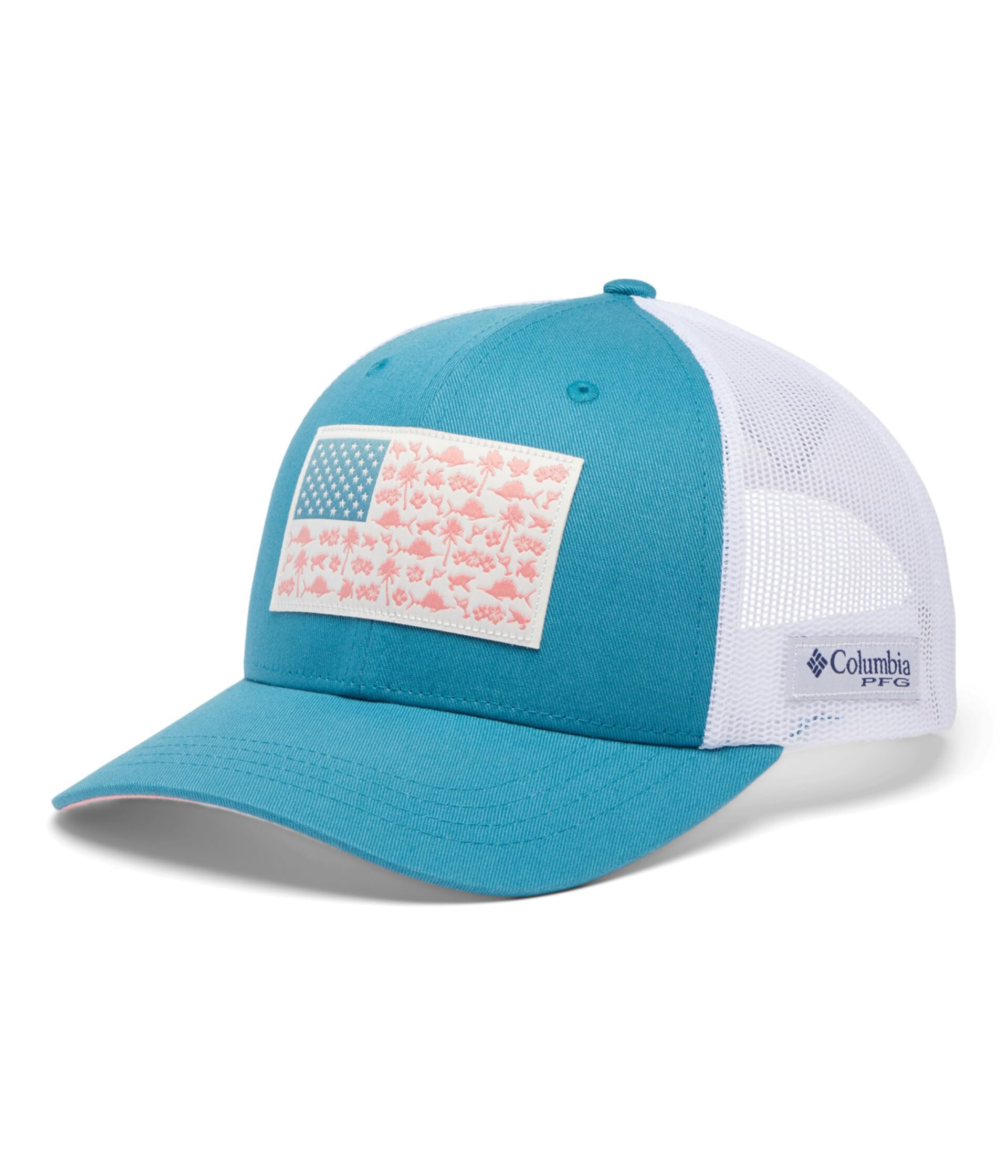 Кепка PFG™ Fish Flag Snapback, из 6 панелей, 100% хлопок, регулируемая Columbia