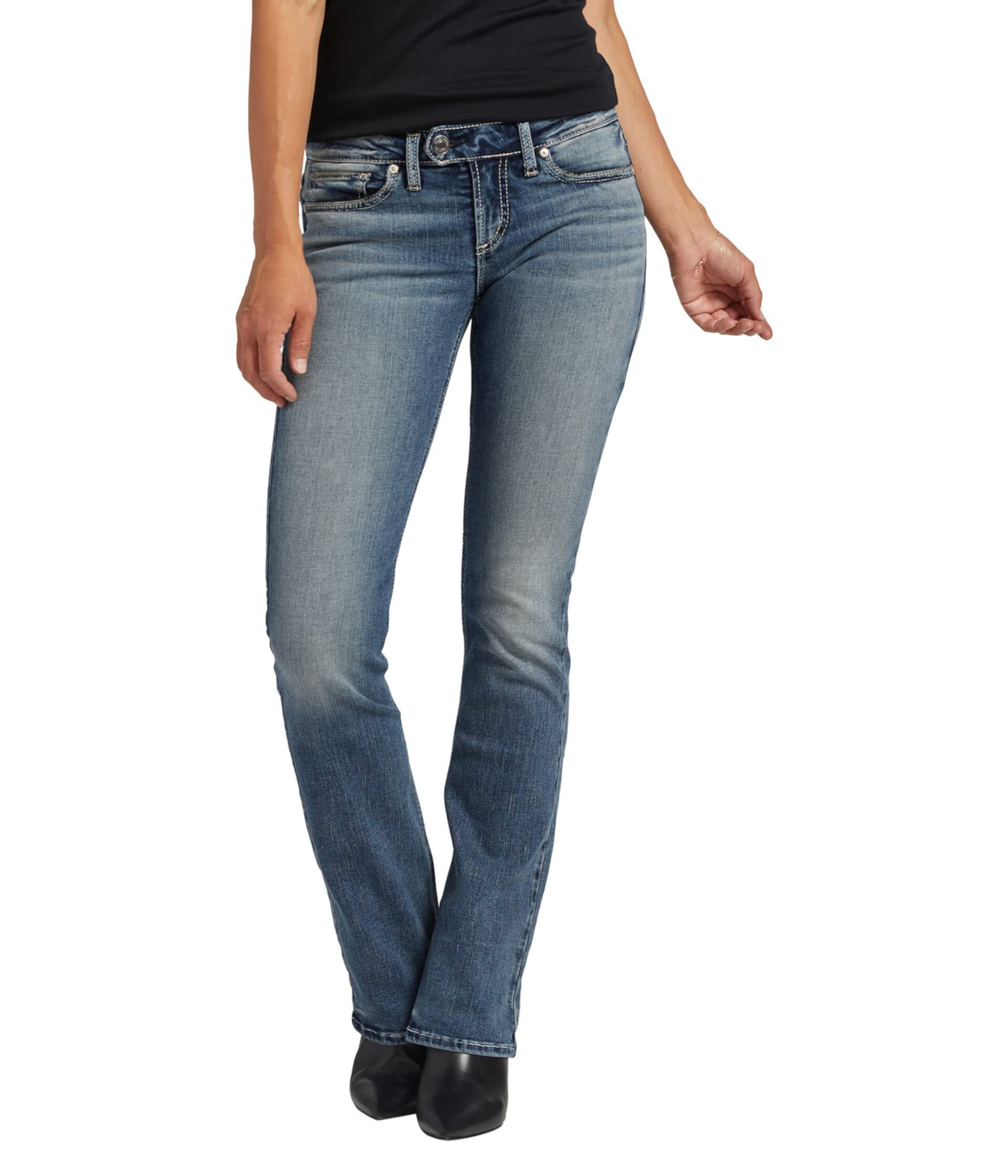 Узкие джинсы Bootcut с низкой посадкой вторник L12625EDB370 Silver Jeans Co.