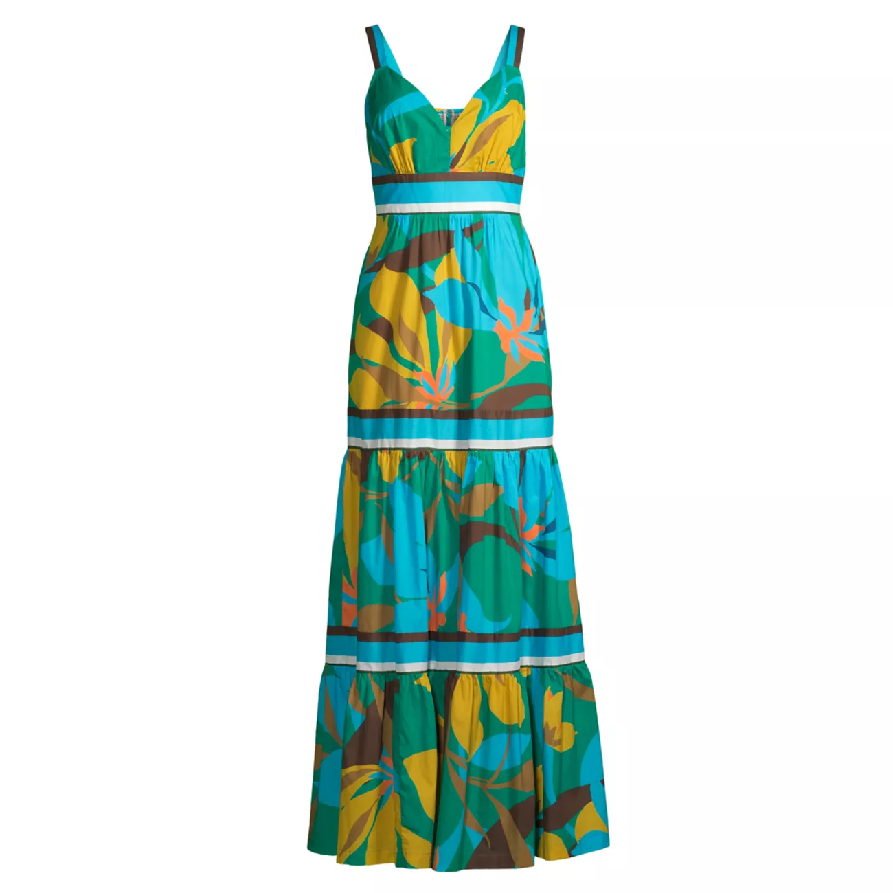 Тропическое многоярусное платье макси Hope for Flowers