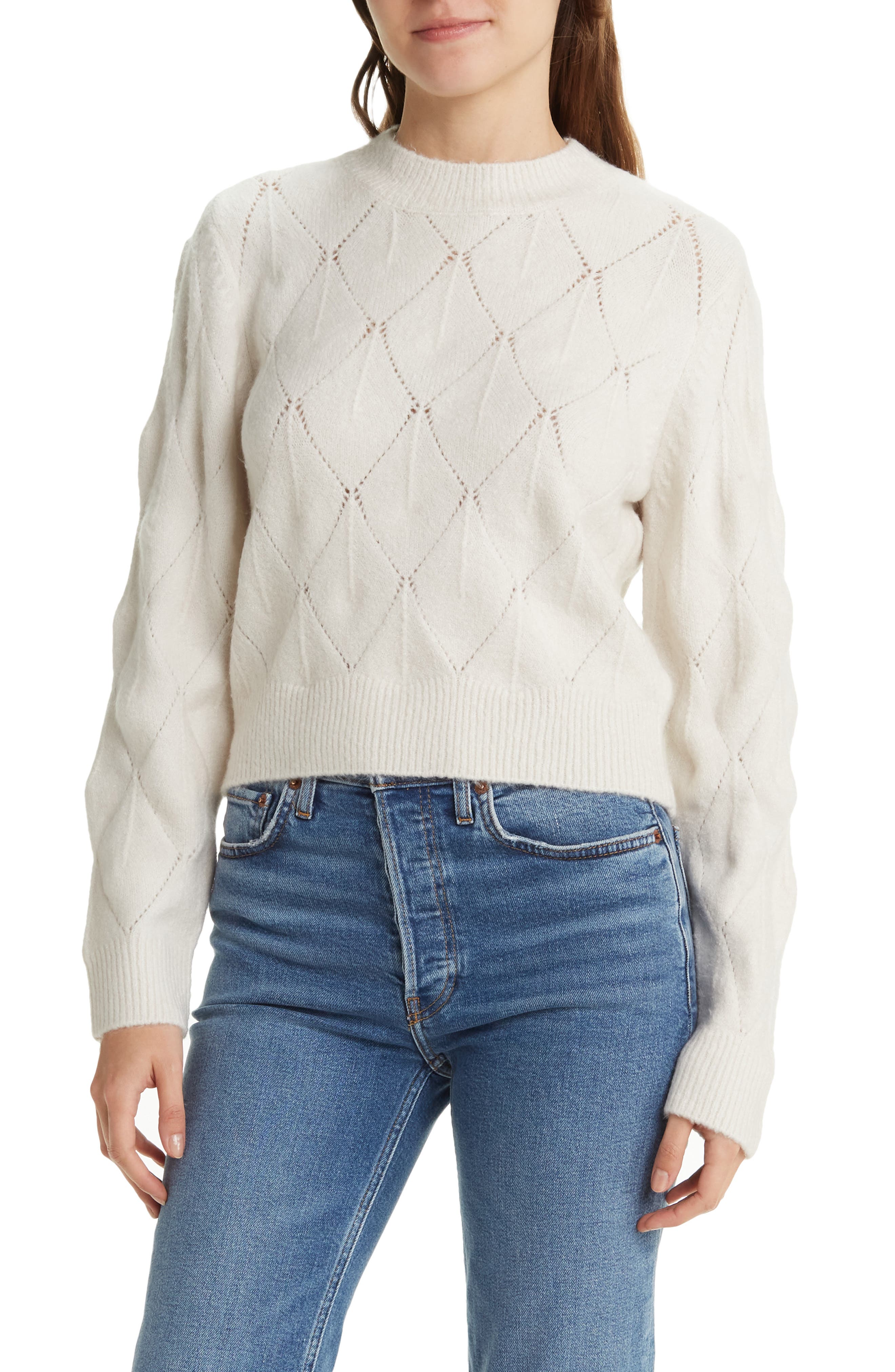 Pointelle Pullover Sweater Elodie