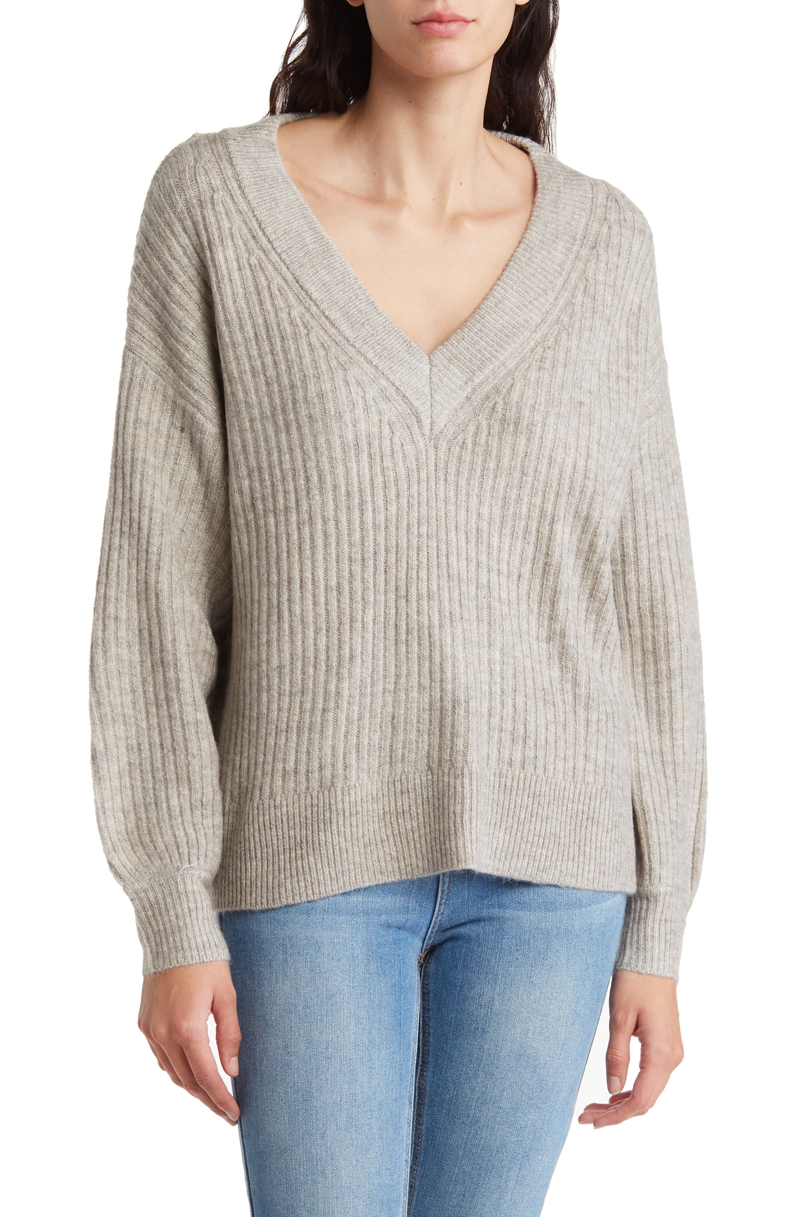 Ribbed V-Neck Sweater Elodie