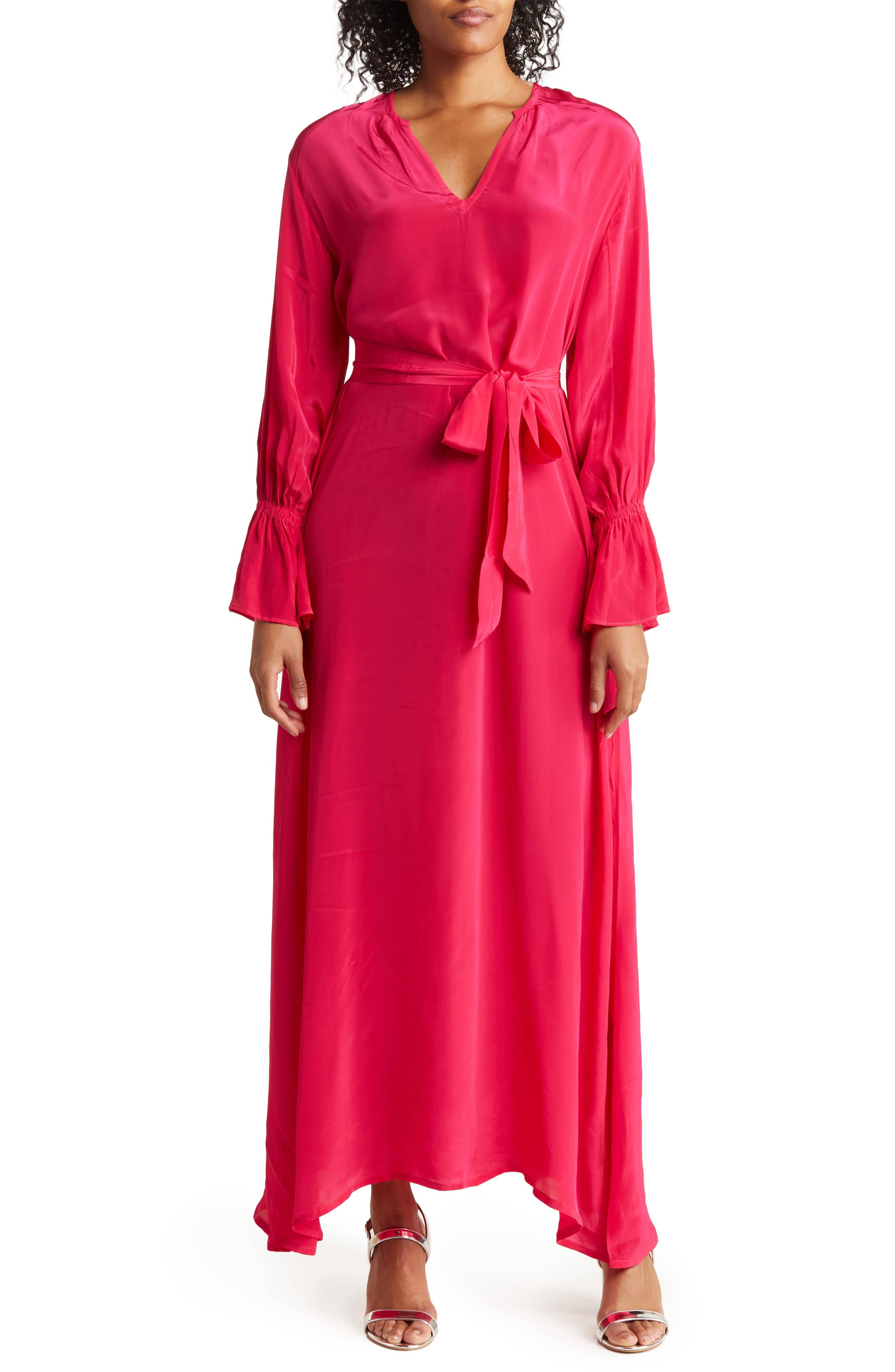 Ruffle Long Sleeve Maxi Dress Shahida Parides