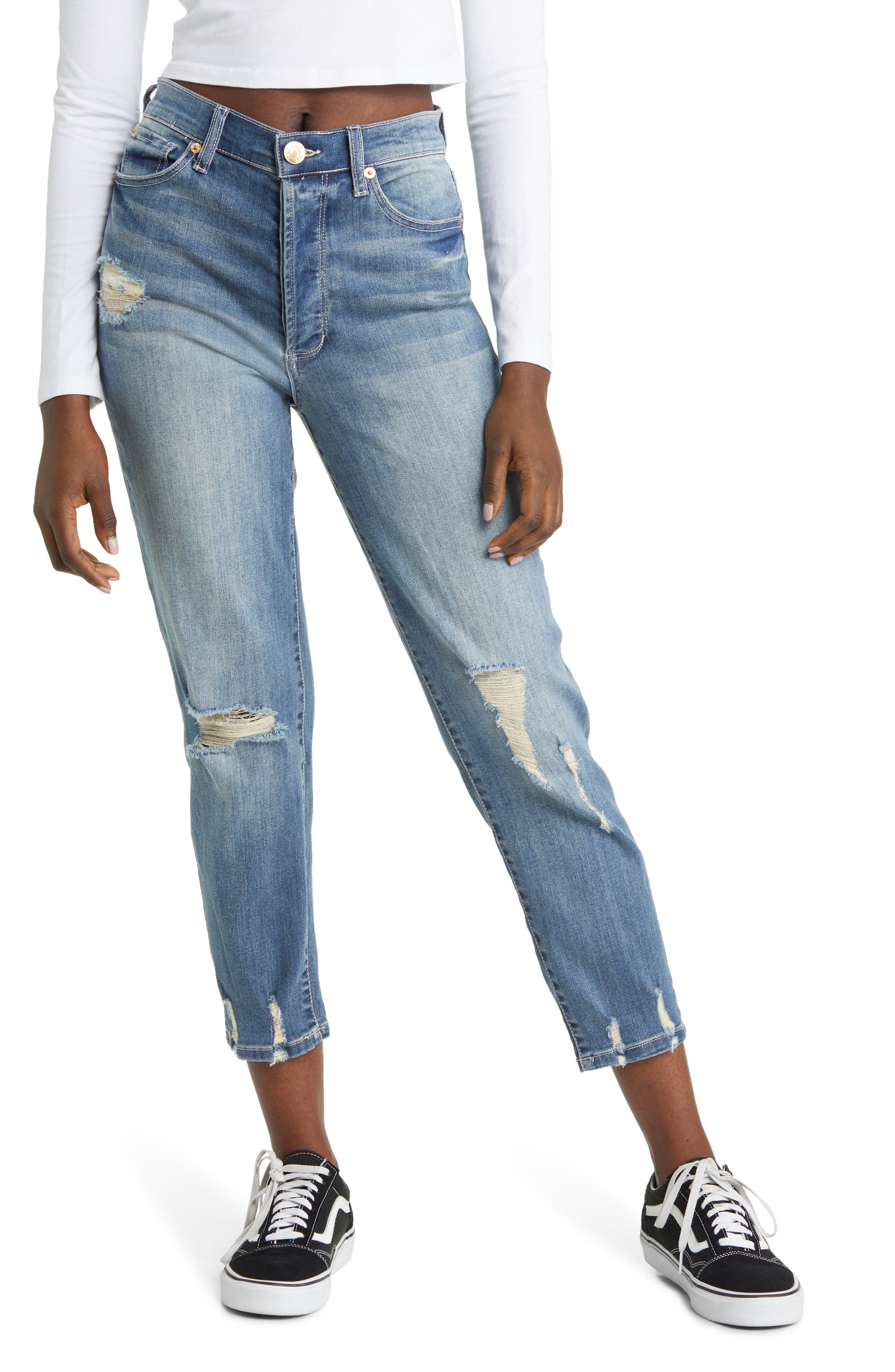 Christy High Waist Crop Tapered Jeans STS BLUE