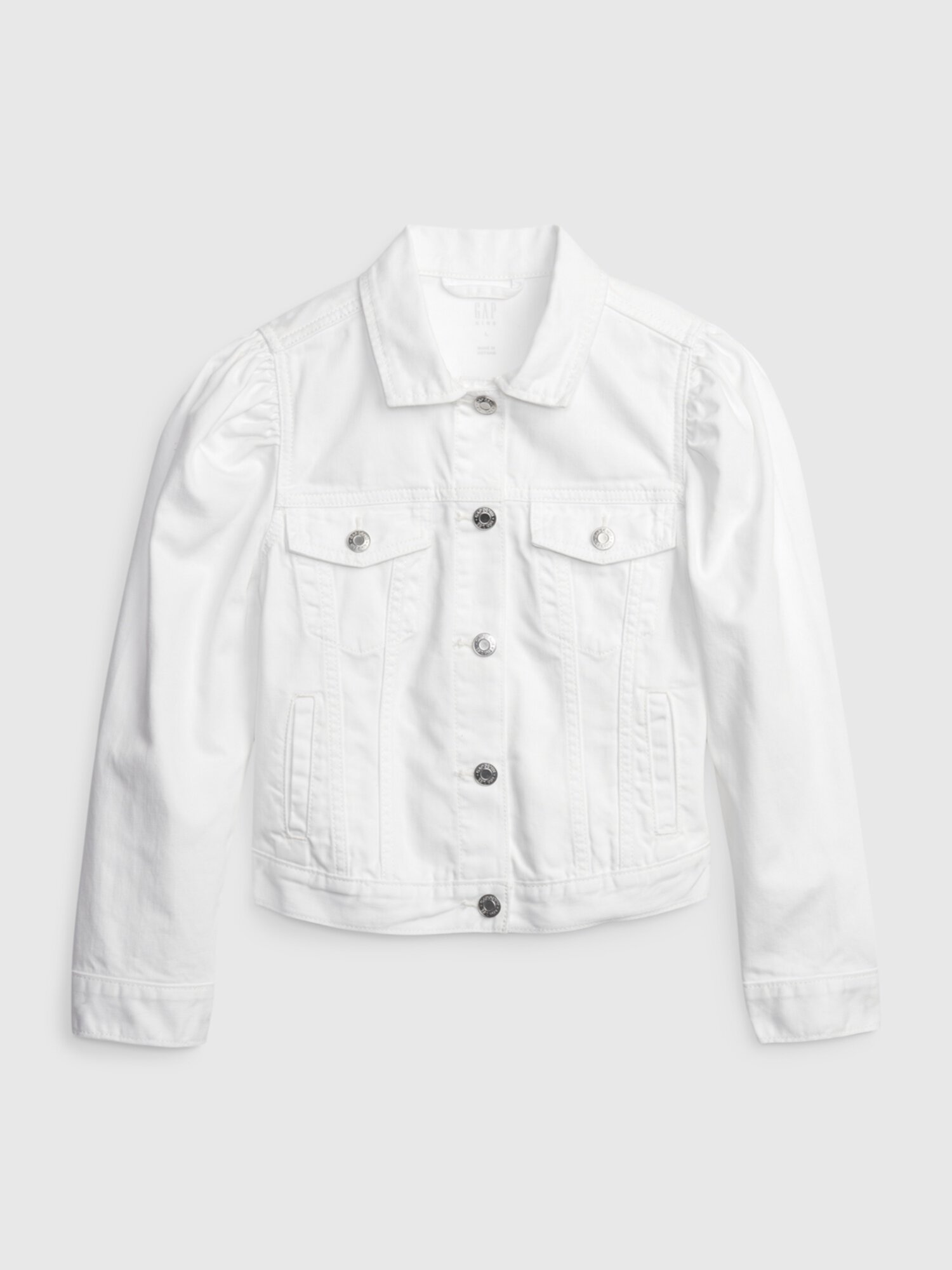 Детская джинсовая куртка Icon с пышными рукавами и тканью Washwell Gap