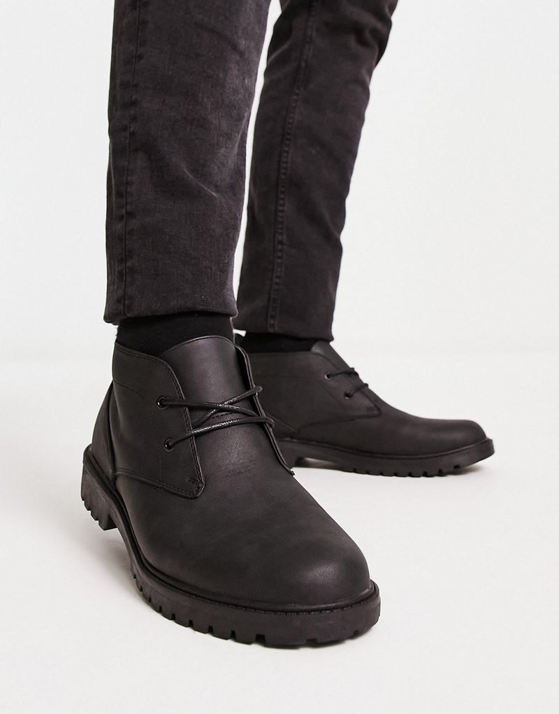 Черные массивные ботинки дезерты New Look New Look