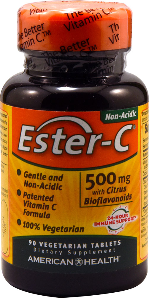 Ester-C с цитрусовыми биофлавоноидами - 500 мг - 90 вегетарианских таблеток - American Health American Health