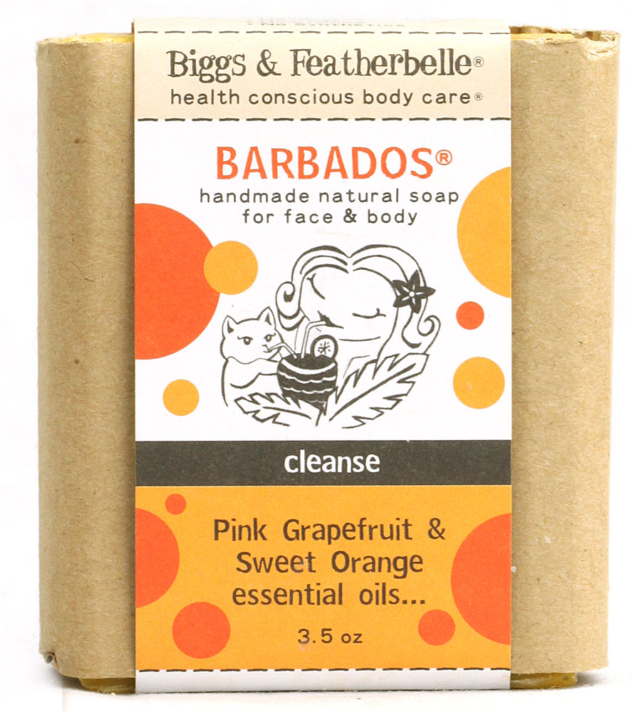 Натуральное мыло ручной работы Barbados «Грейпфрут и апельсин» — 3,5 унции Biggs & Featherbelle
