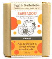Натуральное мыло ручной работы Barbados «Грейпфрут и апельсин» — 3,5 унции Biggs & Featherbelle