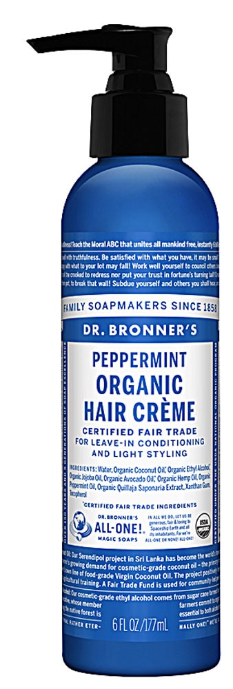 Мятный органический крем для волос Dr. Bronner's -- 6 жидких унций Dr. Bronner's