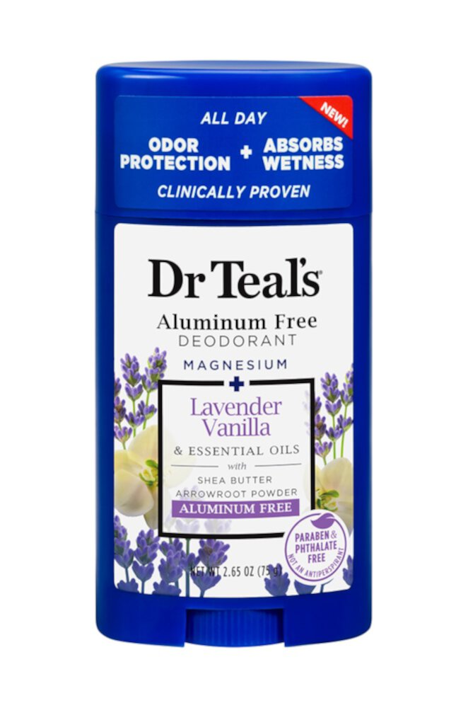 Не содержащий алюминия дезодорант с лавандой и ванилью Dr. Teal's - 2,65 унции Dr. Teal's