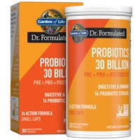 Пробиотики Dr. Formulated Pre + Pro + Postbiotics - 30 миллиардов - 30 мини вегетарианских капсул - Garden of Life Garden of Life