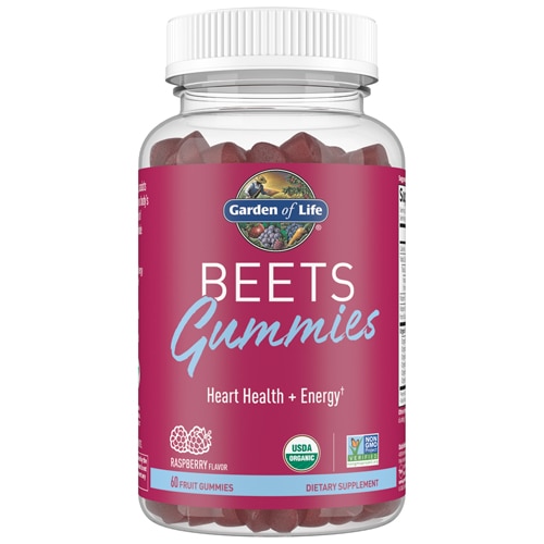 Organic Beets Gummies (Жевательные конфеты) Raspberry -- 60 Gummies Garden of Life