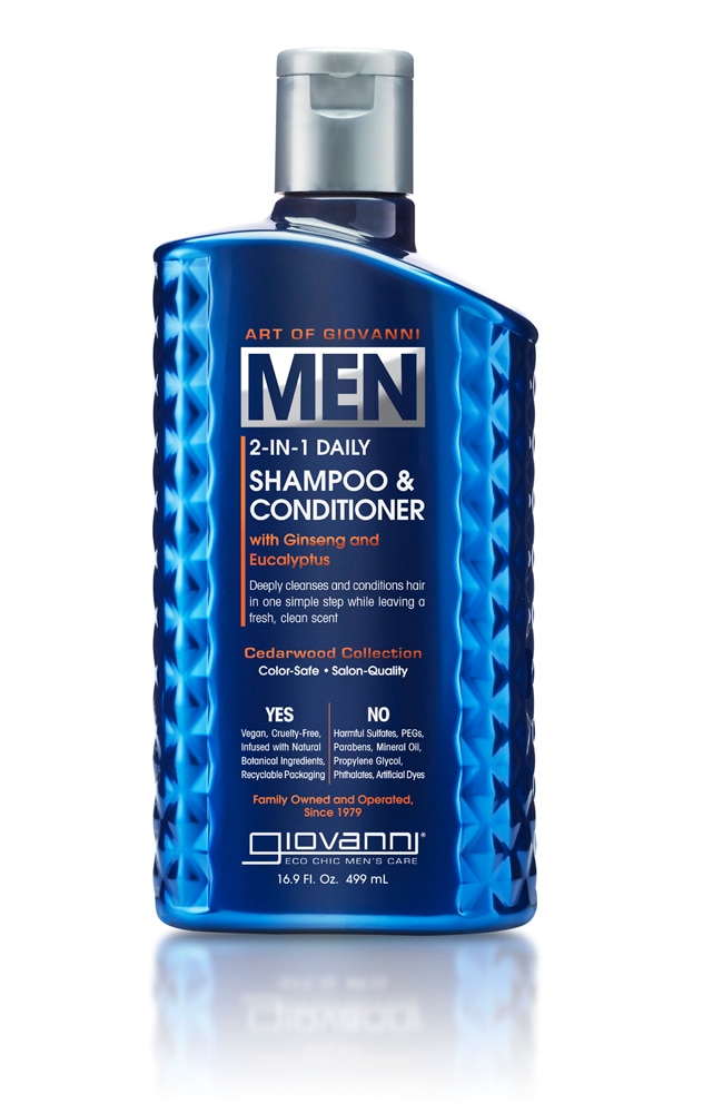 Giovanni Men 2-в-1 Ежедневный шампунь и кондиционер - Коллекция Cedarwood - 16,9 унции Giovanni