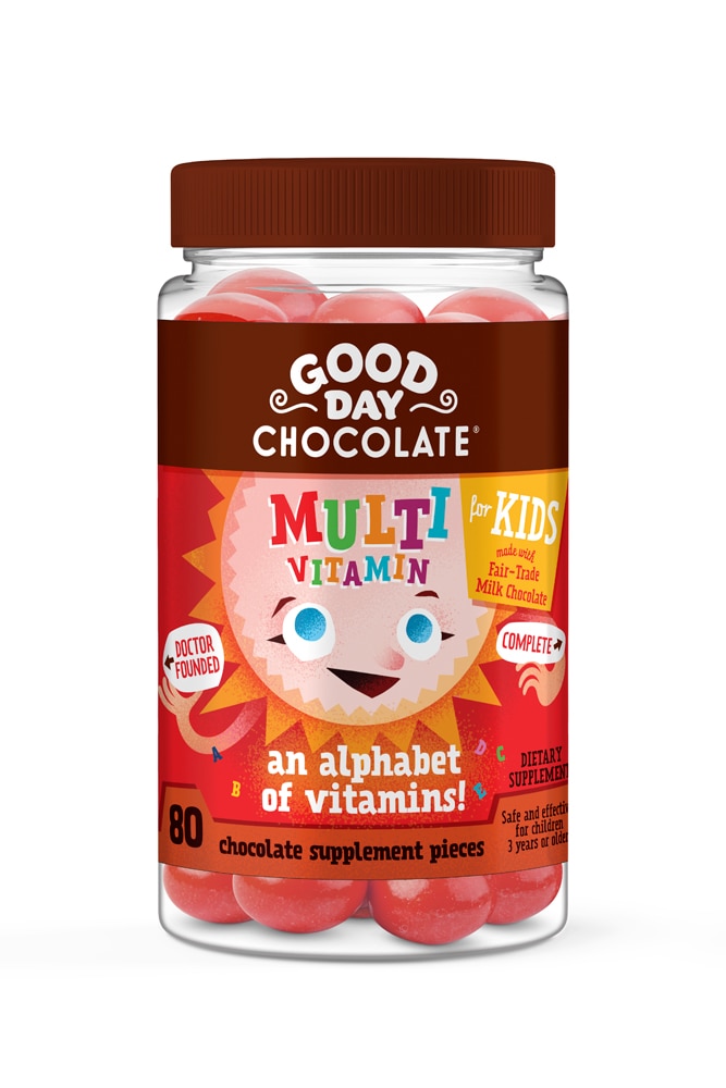 Kids Multivitamin -- 70 Chocolate Pieces Good Day Chocolate