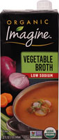 Organic Low Sodium Vegetable Broth -- 32 fl oz (Жидкие унции) Imagine Foods