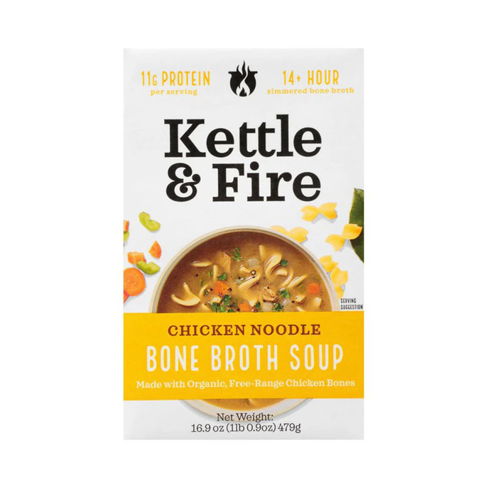 Soup Organic Bone Broth Chicken Noodle -- 16.9 oz (Унции) Kettle & Fire