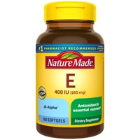 Vitamin E - 400 IU dl-Alpha -- 180 mg - 180 Liquid Softgels (Жидкие мягкие капсулы) Nature Made