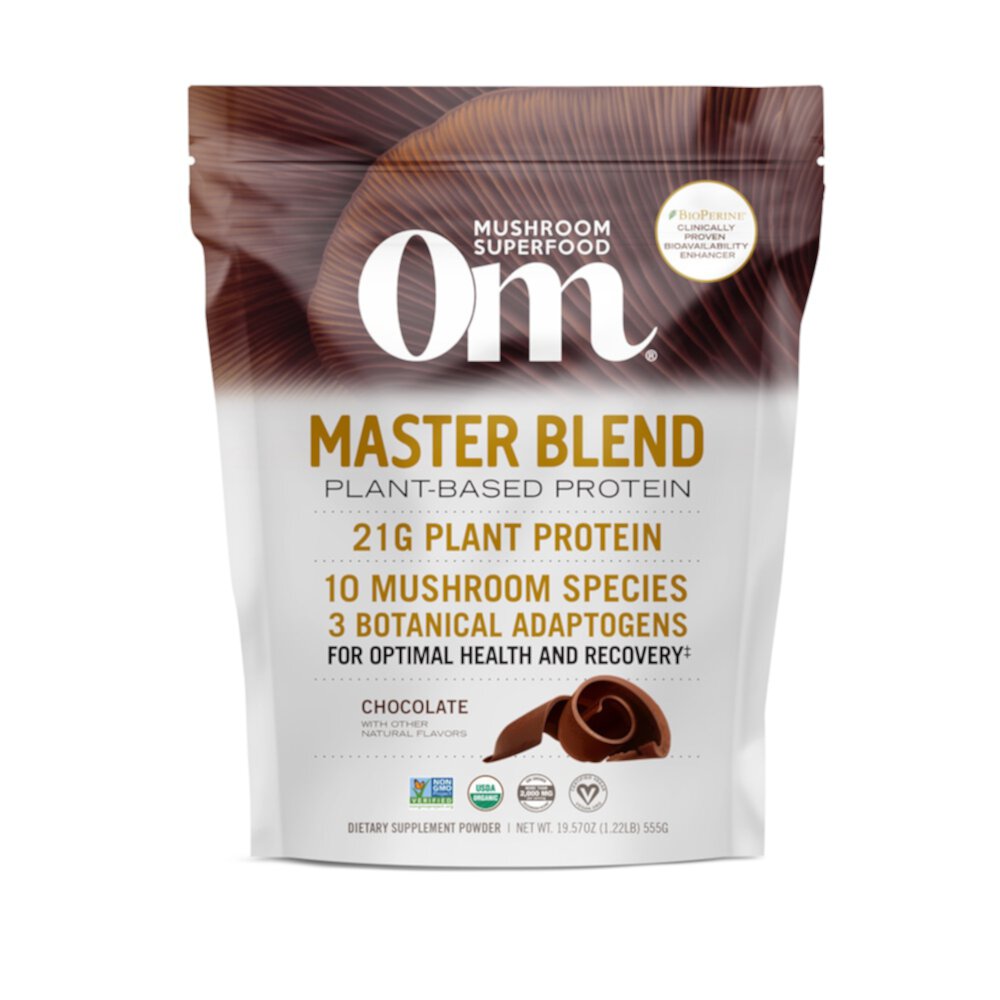 Organic Master Blend Plant-Based Protein Creamy Chocolate -- 19.57 oz (Унции) OM