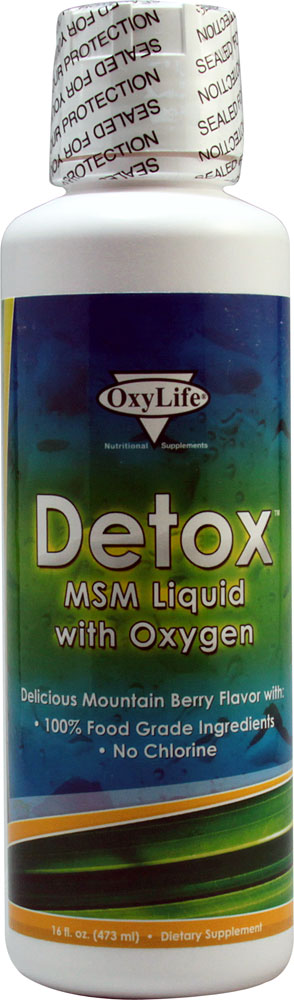 Детокс МСМ жидкость с кислородом, Горный Ягодный Аромат - 473 мл - OxyLife OxyLife