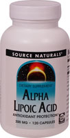 Source Naturals Альфа-липоевая кислота — 300 мг — 120 капсул Source Naturals