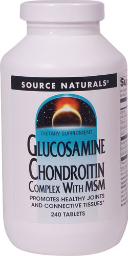 Глюкозамин-хондроитиновый комплекс с МСМ - 240 таблеток Source Naturals