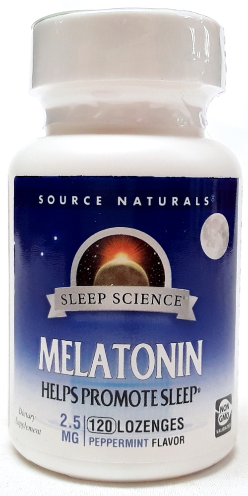 Sleep Science Melatonin Peppermint -- 2.5 mg - 120 Lozenges (Пастилки) Source Naturals