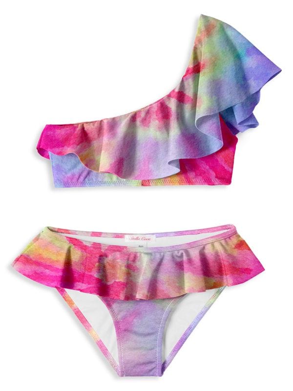 Комплект для плавания Tie Dye для маленьких девочек и девочек, состоящий из двух предметов Stella Cove