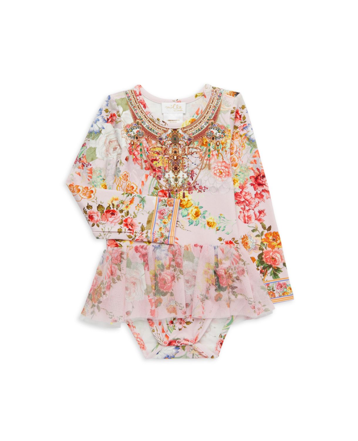 Baby Girl's Floral Skirted Bodysuit Milla by CAMILLA