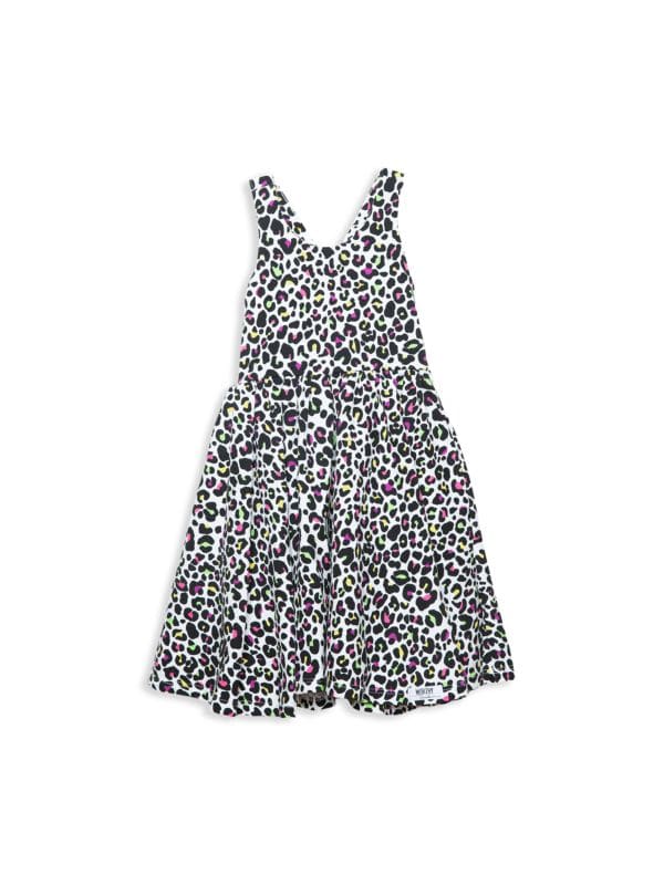Повседневное платье Worthy Threads для девочек Neon Leopard Print Worthy Threads