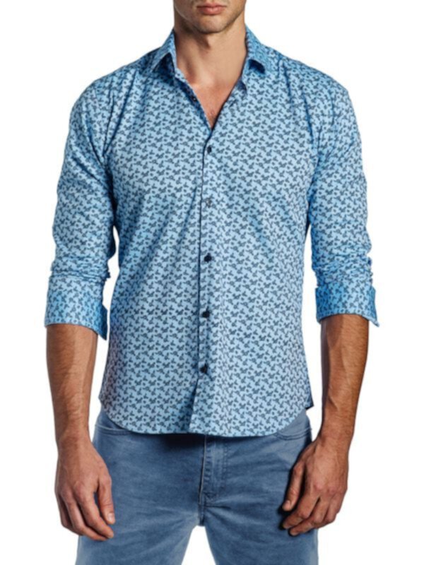 Классическая рубашка с цветочным принтом Jared Lang