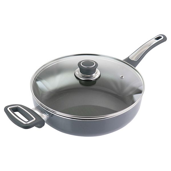 Oster Cocina 3.5 Quart Aluminum Saute Pan with Lid Oster Cocina