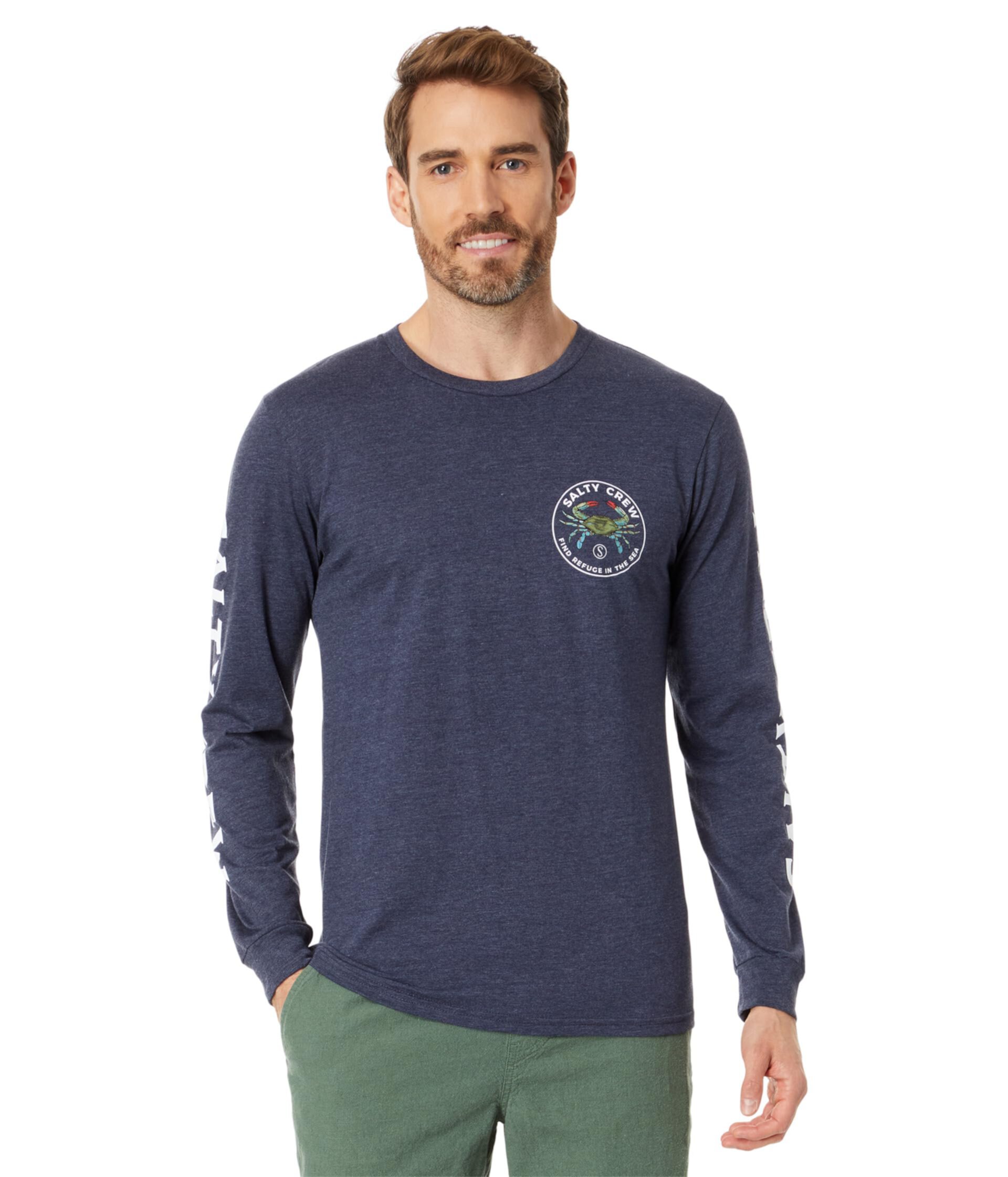 Мужская Футболка Salty Crew Blue Crabber Premium Long Sleeve Tee Salty Crew